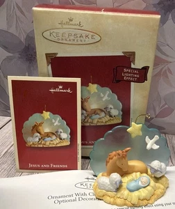 Hallmark 2002 Keepsake Ornament Jesus & Friends Nativity Animals Lighting Effect - Picture 1 of 4
