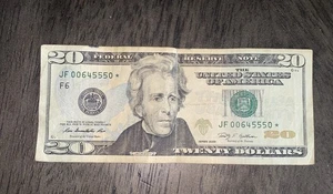 20 Dollar Bill Star Note Low Serial number - Picture 1 of 3