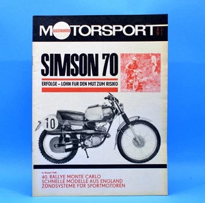 DDR Illustrierter Motorsport IMS 3 1971 Simson GS Gilera Vauxhall Escort Capri A - Bild 1 von 1
