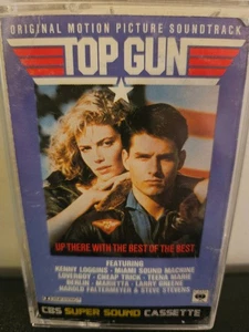TOP GUN Various Artists 1986 CASSETTE TAPE POP ROCK ORIGINAL MUSIC SOUNDTRACK - Picture 1 of 6