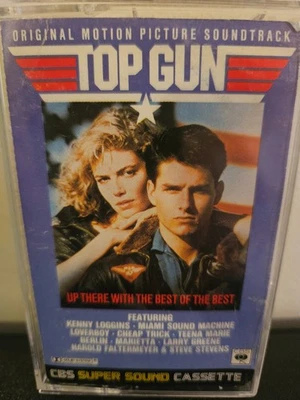 TOP GUN Various Artists 1986 CASSETTE TAPE POP ROCK ORIGINAL MUSIC SOUNDTRACK - Image 1 of 4