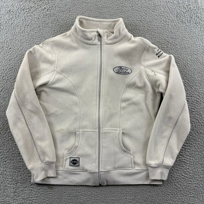 Suéter Harley Davidson Vintage Para Mujer’s Gris Medio Motociclista Motocicleta Cremallera Foto 1 de 4