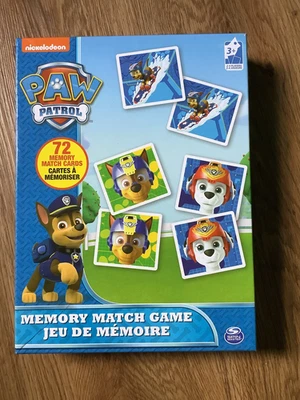 Paw Patrol Memory Match Game  2017 Spin Master COMPLETE - Image 1 of 2