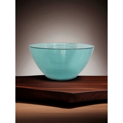 Vintage Jardinere Collection Turquoise 9.25 Inch Serving Bowl By Arcoroc France  - Image 1 of 4