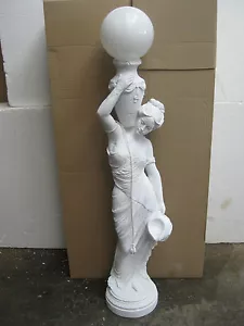 Lampada figura barocca figura lampada da terra ""Diana alla fontana"" con vetro per lampada altezza 162 cm - Foto 1 di 3