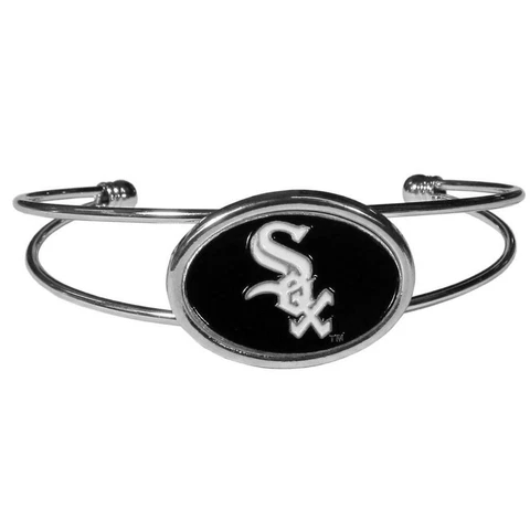 Chicago White Sox Double Bar Cuff Bracelet [NEW] MLB Wrist Necklace Jewelry Cover