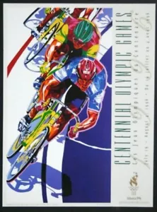 1996 Atlanta Olympic Centennial Track Cycling Poster 18x24 - Picture 1 of 6