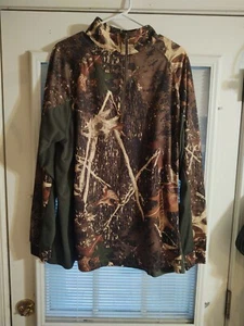 Men's Canyon Guide Outfitters Camouflage Camo Gray  /Black Long Sleeve Henley XL - Picture 1 of 6