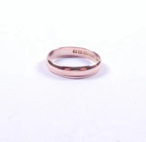 Rotgold Ehering Antik 9 Karat Gold Gr. M Birmingham 1930 - Bild 1 von 5