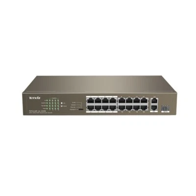6932849431315 Tenda TEF1118P-16-150W network switch Unmanaged L2 Fast Ethernet ( - Image 1 of 4