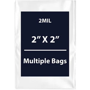 2 Mil 2" x 2" | LDPE klare flache Polybeutel, flexibel & langlebig | mehrere Beutel - Bild 1 von 23