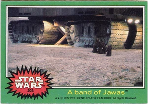 1977 TOPPS STAR WARS # 203 SERIES 4 TRADING CARD A Band Of Jawas - Picture 1 of 1