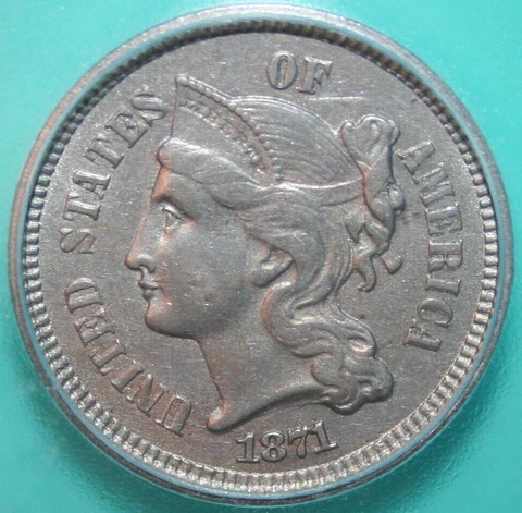 1871 TDO Tripled Die Obverse FS-101 Three Cent Nickel - ICG Graded AU53 - 3CN Cover