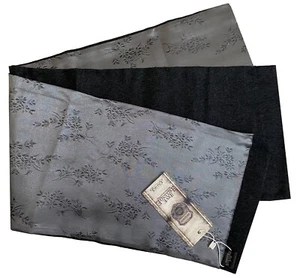 ITALIAN DESIGNER Milano Exclusive GREY SILK/CASHMERE DOUBLE SIDED SCARF - Picture 1 of 1