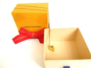 Authentic LOUIS VUITTON Gold Plated LV & ME Necklace Letter P #9683 - Picture 1 of 12