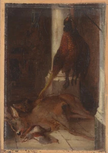 Leopold Steinrucker (1801-1879), "Game", Oil Painting - Picture 1 of 3