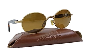 NOS Round Metal Sunglasses Italy Genuine 90s Made Outdoors Men 50-19 135 MM - Picture 1 of 19