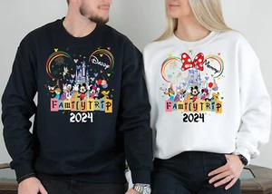 Men Women kids teenager Family tour 2024 Sweatshirt, Disn Family Trip (SWT) - Picture 1 of 3