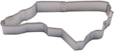 Cortador de galletas de acero de hojalata CybrTrayd del estado de Carolina del Norte, plateado, lote de 12 Foto 1 de 4