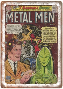 Vintage Comic Book Cover Metal Men 17 Retro Look Metal Sign J2142 - Picture 1 of 2