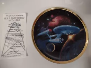 Placa Hamilton Collection Star Trek 25 aniversario USS Enterprise NCC-1701 - Imagen 1 de 2