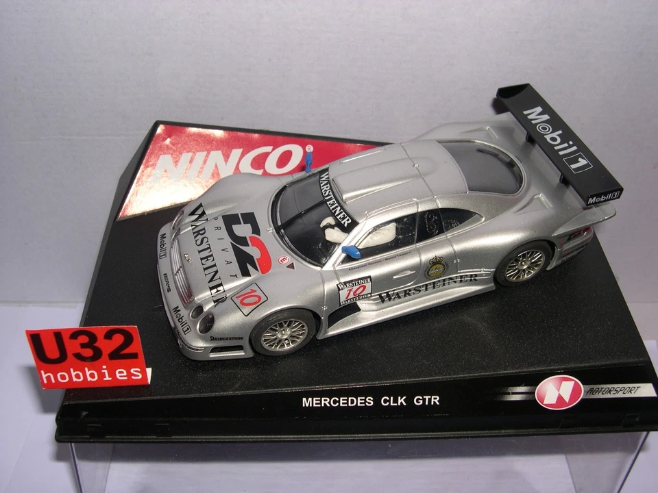 Qq 50167 Ninco Mercedes Clk Gtr Warsteiner # 10 Gray (Blue Mirrors) - Image 1 of 1