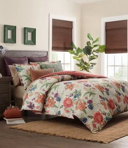 PATRICIA NASH PARISIAN NEWSPAPER 3 PIECE COMFORTER SET - Picture 1 of 7