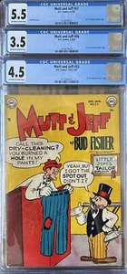 Mutt & Jeff #55, #56, #57 / 1st DC National Comics Brand Emblem Set ๐ฅ - Picture 1 of 7