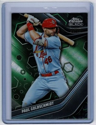 Paul Goldschmidt - 2023 Topps Chrome Black - Green Wave Refractor #74/99 - Image 1 of 2