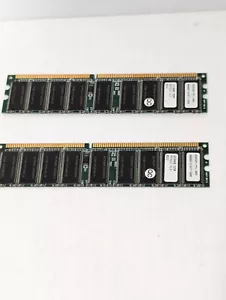 Lot of 2 (1GB) 050328-MM1-004 512MB DDR PC3200 CL 3 ECC - Picture 1 of 3