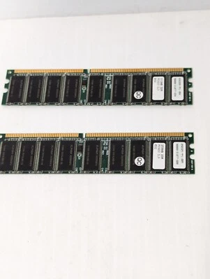 Lot of 2 (1GB) 050328-MM1-004 512MB DDR PC3200 CL 3 ECC - Image 1 of 3