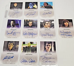 Juego de 10 tarjetas coleccionables autografiadas de la película Star Trek Nemesis 2002-datos/Worf/Troi+ - Imagen 1 de 2