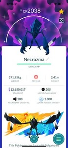 Pokémon Go  Shiny Necrozma - TRADE 1M Stardust