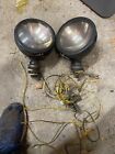 Vintage Kc Light Pair Round Untested Ford? Chevrolet? Chevy? Black 1970S? 1980S?