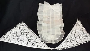 KONVOLUT ALTER SPITZENSTICKEREI KRAGEN JABOT DEBUT XX-Nr. 702/30 - Bild 1 von 6