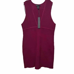 House Of Harlow Women Bodycon dress Sleeveless V-neck Sz L Magenta Pullover NWT - Picture 1 of 14