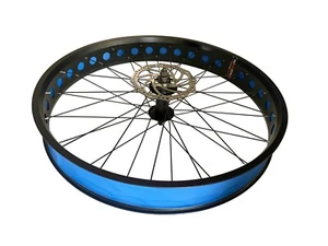 26x4.0'' Fat Bike Kit Hollow Rim Front Wheel 135mm Open Size Disc Brake Blue Pad - Picture 1 of 1