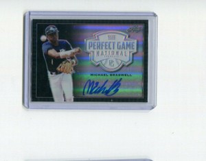 2020 Leaf Perfect Game Autographs Metal Black Michael Braswell Auto 1/4
