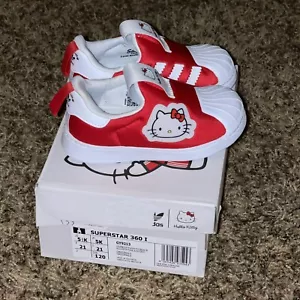 Rare adidas x Hello Kitty Superstar 360 Shoes GY9213 Toddler Baby Size 5.5k - Picture 1 of 8