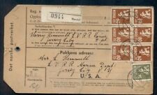 NORWAY 1947 Parcel card multi-franked to U.S. 