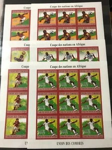 9x Comoros - Football / Sport - imperf. Timbres stamps MNH** AF4 - Picture 1 of 1