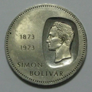 ZALDI2010 - VENEZUELA , 10 BOLIVARES DE 1973 . SILVER - Picture 1 of 2
