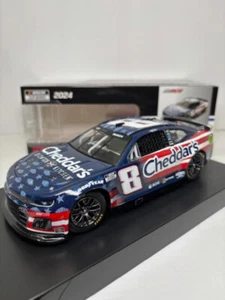 NASCAR 2024 KYLE BUSCH #8 PATRIOTIC CHEDDAR'S  SALUTES 1/24 CAR - Picture 1 of 3