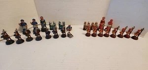 Vintage Heavy Metal Pewter REPLACEMENT Chess Pieces Scottish Blue vs English Red - Picture 1 of 8