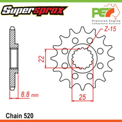 Nuevo * Supersprox * Piñón delantero para adaptarse a BETA RR-S 430 4T 430cc Foto 1 de 4