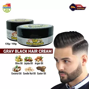 Hair Black Dye Balm Pomade Natural Fragrant Washable Unisex Grey White 100/130g - Picture 1 of 11