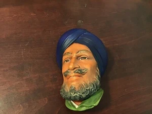 sikh with blue turban bossons head 1966 - Picture 1 of 3