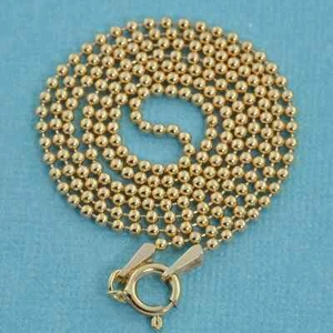 1.5MM 14k Gold Filled Ball Chain Necklace With Springring Clasp 18" Length - Picture 1 of 4