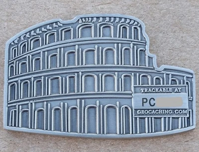 Rome Geocoin (2006) - Antq. Silver - #10 of 50 - Activated & Adoptable - TB16CZ3 - Image 1 of 2