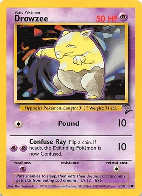 Drowzee 073/130 Base Set 2 Pokemon 000359 - Image 1 of 2